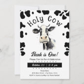 Heilige Koe 1e Verjaardag Waterverf Kaart (Voorkant)