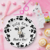 Heilige Koe 1e Verjaardag Waterverf Papieren Bordje (Feest)