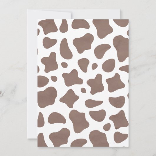 Heilige Koe 1e Verjaardagsfeestuitnodiging Kaart (Achterkant)