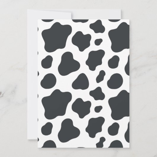 Heilige Koe 1e Verjaardagsuitnodiging Kaart (Achterkant)