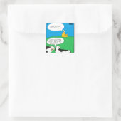 Heilige Koe 2017 Zazzle Vierkante Sticker (Tas)