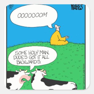 Heilige Koe 2017 Zazzle Vierkante Sticker