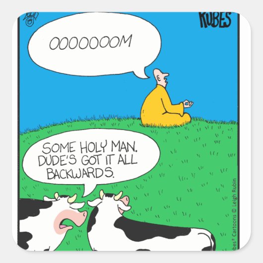 Heilige Koe 2017 Zazzle Vierkante Sticker (Voorkant)
