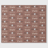 Heilige Koe 2e Verjaardag Boerderij Dierenfeest Cadeaupapier (Vlak)