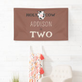 Heilige Koe 2e Verjaardag Boerderij Dierenfeest Spandoek (Insitu)