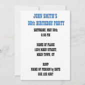 Heilige Koe 30th Birthday Funny Cartoon Invite Kaart (Achterkant)