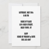 Heilige Koe 60th Birthday Funny Cartoon Invite Kaart (Achterkant)