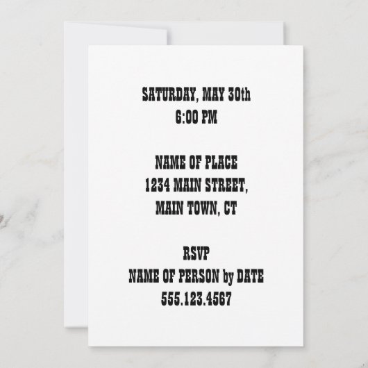 Heilige Koe 60th Birthday Funny Cartoon Invite Kaart (Achterkant)