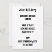 Heilige Koe 65ste verjaardag Grappige Cartoon Uitn Kaart (Achterkant)