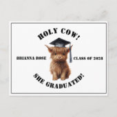 Heilige Koe! Afstuderen Dank u Post Kaart (Voorkant)