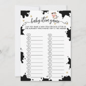 Heilige Koe Baby shower Baby Item Game Kaart (Voorkant)