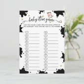 Heilige Koe Baby shower Baby Item Game Kaart (Staand voorkant)