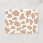 Heilige Koe Baby shower Boho Bloemenboeken voor Ba Informatiekaartje (Achterkant)