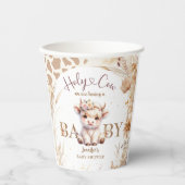 Heilige Koe Baby shower Boho Genderneutraal Papieren Bekers (Voorkant)