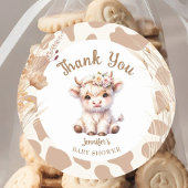 Heilige Koe Baby shower Boho Genderneutraal Ronde Sticker