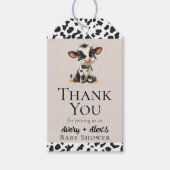 Heilige Koe Baby shower dank u Cadeaulabel (Voorkant)