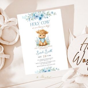 Heilige Koe Baby Shower Jongen Kaart