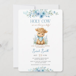 Heilige Koe Baby Shower Jongen Kaart