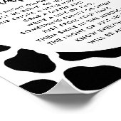 Heilige Koe Baby shower Late Night Luiers Teken Poster (Hoek)