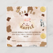 Heilige Koe Baby shower Luier Raffle Informatiekaartje (Voorkant)