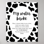Heilige Koe Baby shower Mijn waterbroke-Spelbord Poster (Voorkant)
