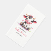Heilige Koe Baby shower Minimalistisch meisje baby Servet (Hoek)