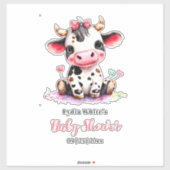 Heilige Koe Baby shower Minimalistisch meisje baby Sticker (Vel)