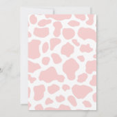 Heilige Koe Baby shower Roze Waterverf Kaart (Achterkant)