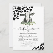 Heilige Koe Baby Shower Uitnodiging (Voorkant)