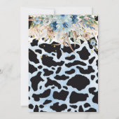 Heilige Koe Baby Shower Uitnodiging Jongen Koe Boh (Achterkant)