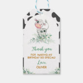 Heilige Koe Birthday Dank u Label Cadeaulabel (Voorkant)