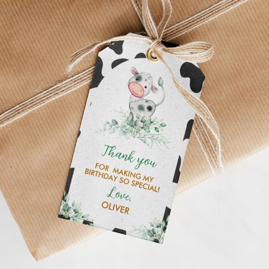 Heilige Koe Birthday Dank u Label Cadeaulabel