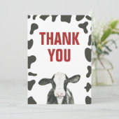 Heilige Koe Birthday Dank u wel Bedankkaart (Staand voorkant)