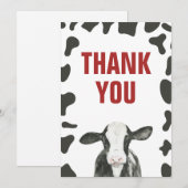 Heilige Koe Birthday Dank u wel Bedankkaart (Voorkant / Achterkant)