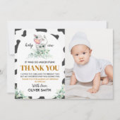 Heilige Koe Birthday Foto bedankt (Voorkant)