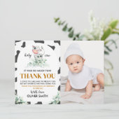 Heilige Koe Birthday Foto bedankt (Staand voorkant)