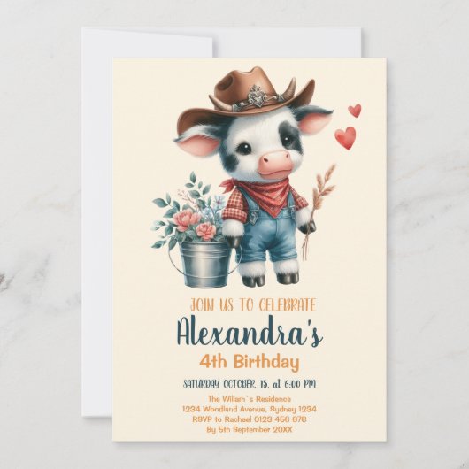 Heilige Koe Birthday Kaart (Voorkant)