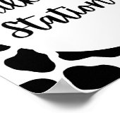 Heilige Koe Birthday Party Milking Station Sign Poster (Hoek)