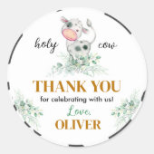 Heilige Koe Birthday Sticker Labels (Voorkant)