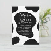 Heilige Koe Birthday Uitnodiging (Staand voorkant)