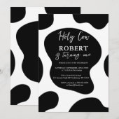 Heilige Koe Birthday Uitnodiging (Voorkant / Achterkant)