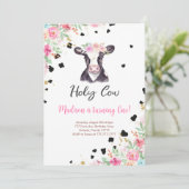 Heilige Koe Birthday Uitnodiging (Staand voorkant)