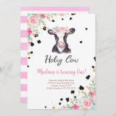 Heilige Koe Birthday Uitnodiging (Voorkant / Achterkant)