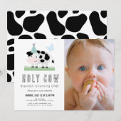 Heilige Koe blauwe vlinder 1-jarige foto Kaart (Voorkant / Achterkant)