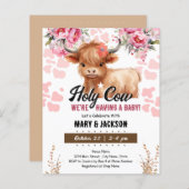 Heilige Koe Bloemen Baby shower (Voorkant / Achterkant)