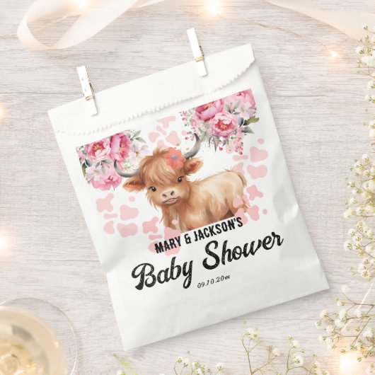 Heilige Koe Bloemen Baby shower Bedankzakje (Geknipt)