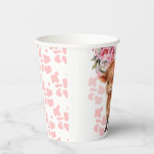 Heilige Koe Bloemen Baby shower Papieren Bekers (Rechts)