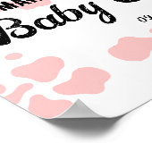 Heilige Koe Bloemen Baby shower Poster (Hoek)