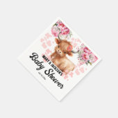 Heilige Koe Bloemen Baby shower Servet (Hoek)