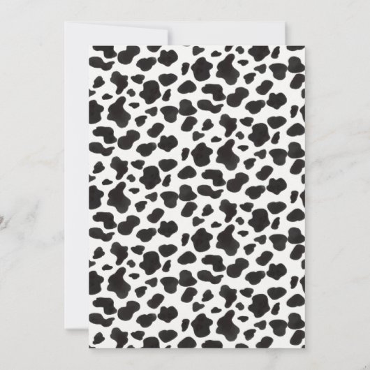 Heilige Koe Bloemen en Koe Print Verjaardag Kaart (Achterkant)